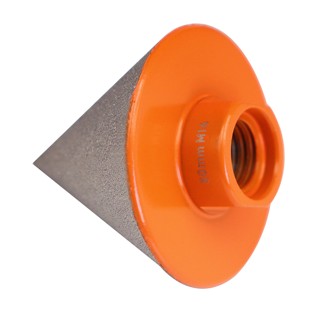 BRSCHNITT M14 & 5/8"-11 & Hex Shank Diamond Chamfering Bit 35-50mm for Porcelain Tile Hole Enlarging Vacuum Brazed