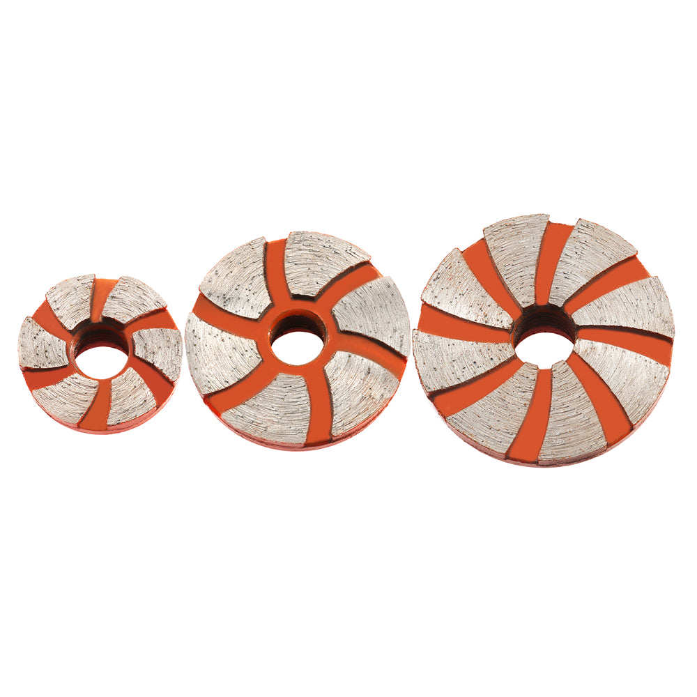 BRSCHNITT Diamond Grinding Wheel Cleaning Bottom 2pcs Dia 35 48 58mm Polishing Stone flowerpots Cobblestone Marble Concrete M14 or 5 8 11 Thread