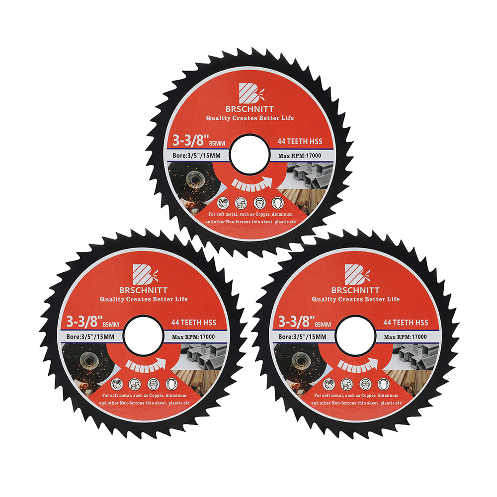 BRSCHNITT HSS Circular Saw Blade 85mm 44 Tooth for Soft Metal Aluminum Copper Cutting