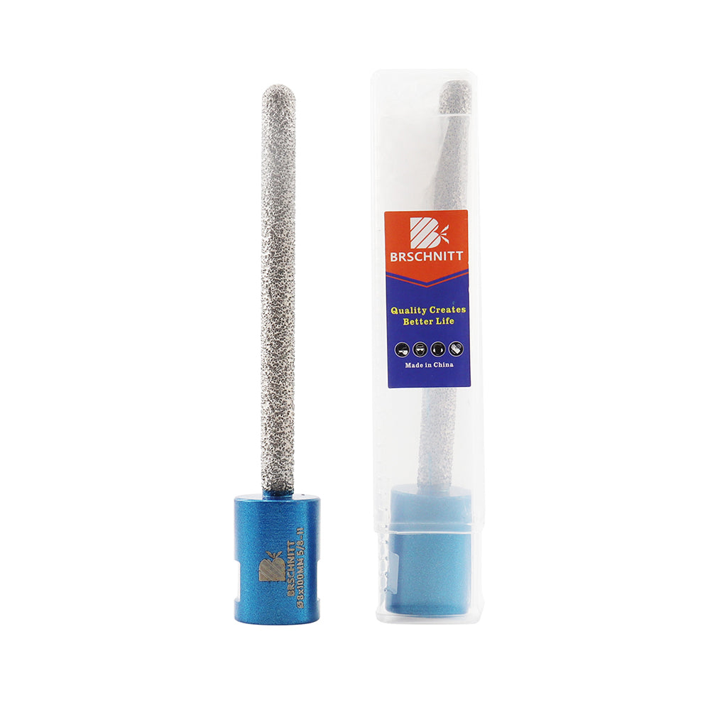 Foret diamanté pour mortier BRSCHNITT brasé sous vide, 1 pièce de diamètre 8 mm, pour le râteau à mortier, le pointage, le granit, la maçonnerie, la pierre, le marbre, le béton, la meuleuse d'angle