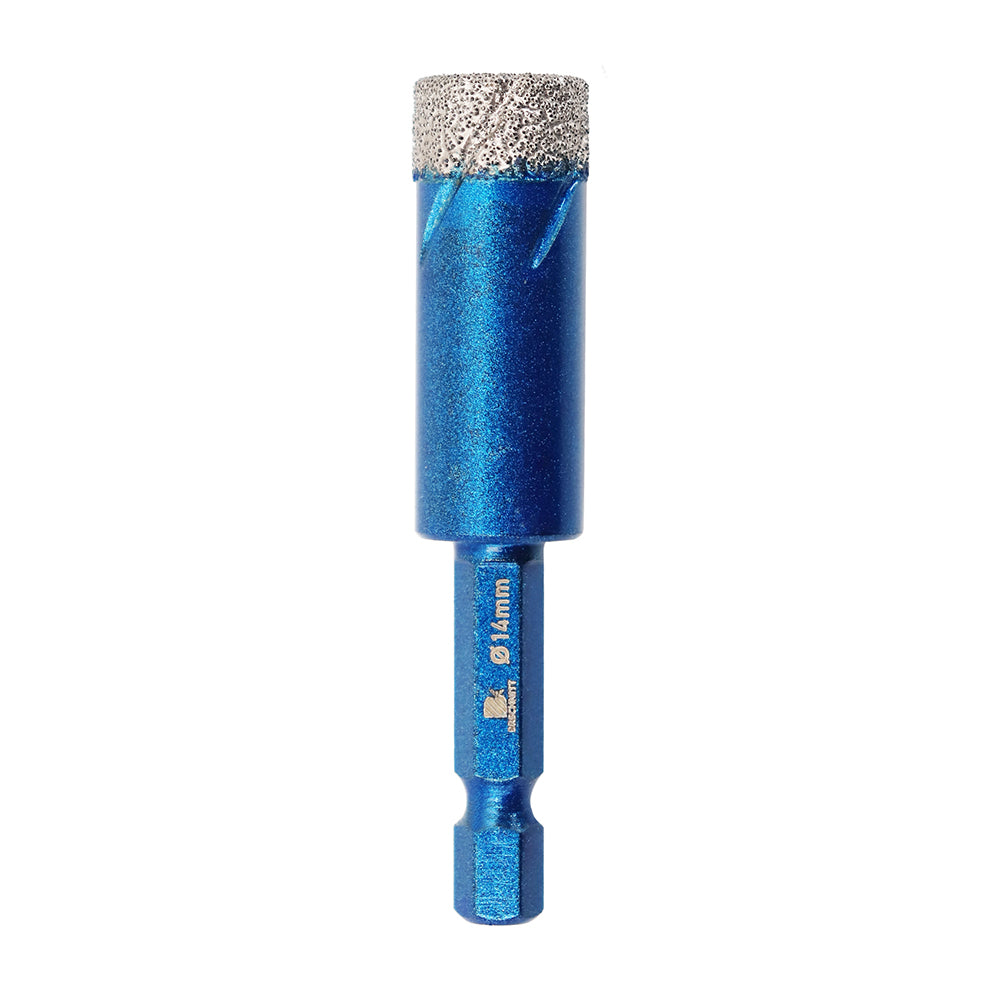 BRSCHNITT Quick-Fit Shank Diamond Dry Core Drill Bit 6-16mm for Ceramic Tile Granite Marble Vacuum Brazed