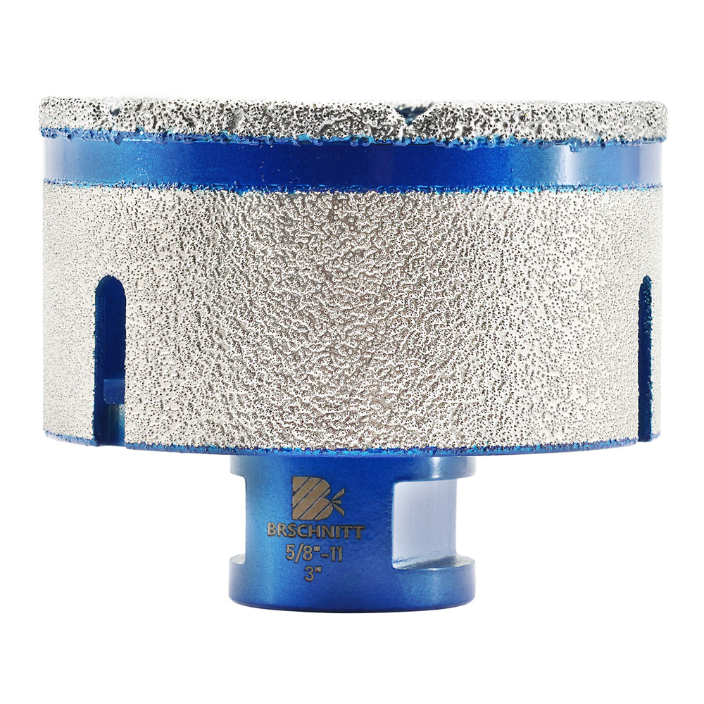 Foret diamanté BRSCHNITT 1 ou 2 forets de perçage et de fraisage pour trous de 20/25/35/50/68/75 mm de diamètre, pour agrandir le trou, pour porcelaine, céramique, carrelage, granit, marbre, pierre, filetage 5/8"-11 ou M14.