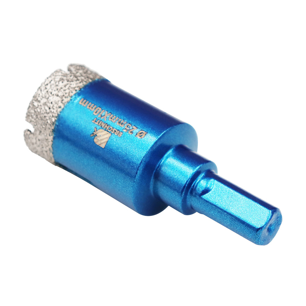 Foret diamanté BRSCHNITT brasé sous vide, 1 pièce, diamètre 6-65 mm, perçage pour céramique, marbre, granit, porcelaine, carrelage, avec scie cloche à tige triangulaire
