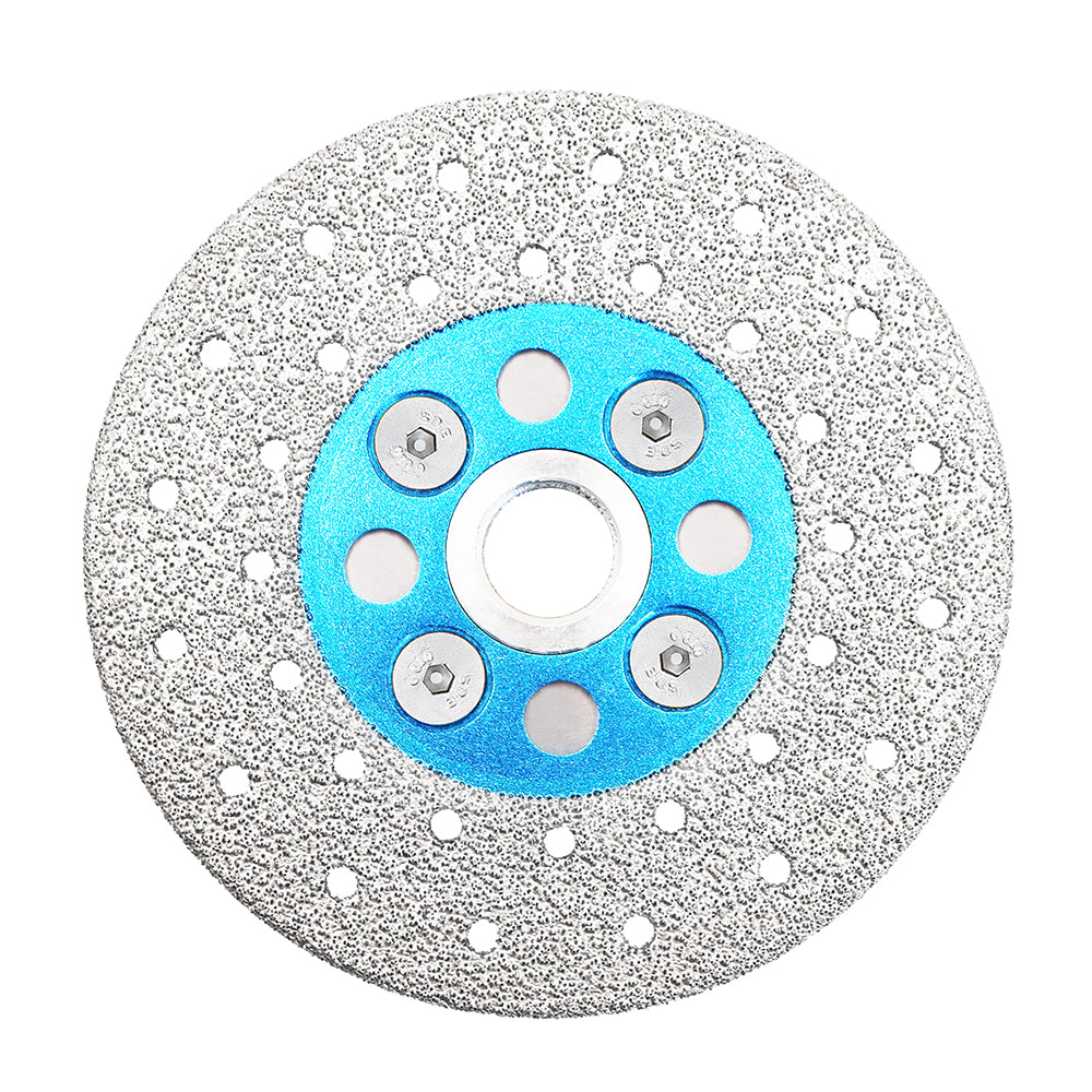 BRSCHNITT Diamant-Schleifsägeblätter, 1 Stück oder 2 Stück, Durchmesser 4"/4,5"/5" für Marmor, Granit, Stein, Fliesen, Beton, vakuumgelötete Trennscheibe, 5/8"-11 Gewinde