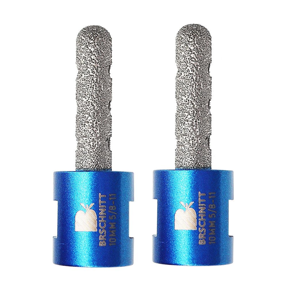 BRSCHNITT M14 & 5/8"-11 Diamond Milling Finger Bit 10-30mm for Tile Marble Hole Enlarging Vacuum Brazed
