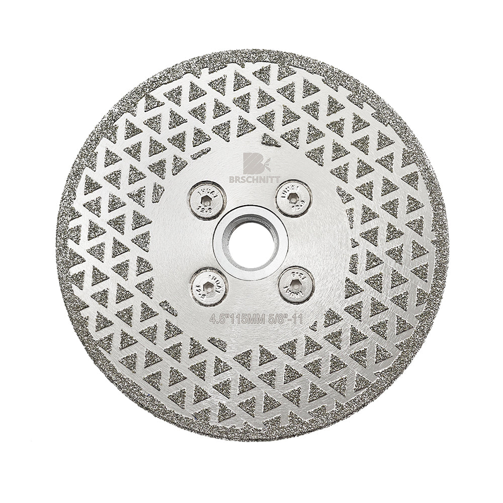 BRSCHNITT Diamant-Schleifscheibe, einseitig galvanisiert, 1 Stück, Durchmesser 115 mm/125 mm, Sägeblatt für Granit, Marmor, Keramikfliesen, 5/8"-11 oder M14-Gewinde