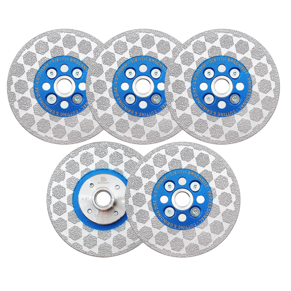 BRSCHNITT M14 & 5/8"-11 Diamond Cutting Grinding Disc 105-125mm for Granite Marble Concrete Tile