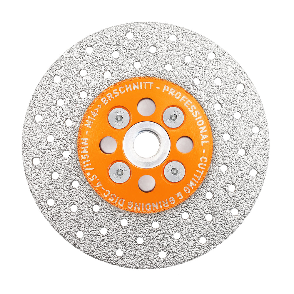 BRSCHNITT Diamant-Schleifsägeblätter, 1 Stück oder 2 Stück, Durchmesser 4"/4,5"/5" für Stein, Marmor, Granit, Beton, Fliesen, vakuumgelötete Trennscheibe, M14-Gewinde