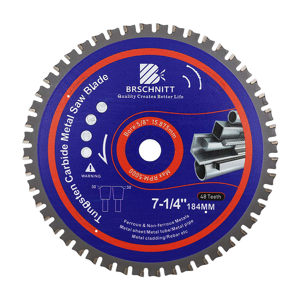 BRSCHNITT TCT Circular Saw Blade 165-365mm for Metal Pipe Cutting Stainless Steel Ferrous Materials
