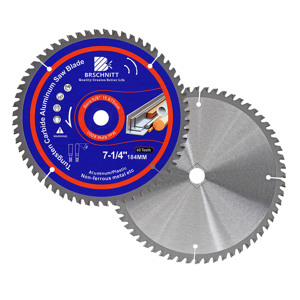 BRSCHNITT TCT Saw Blade 184-305mm 60-100T for Aluminum Plastic Non-Ferrous Metal Cutting