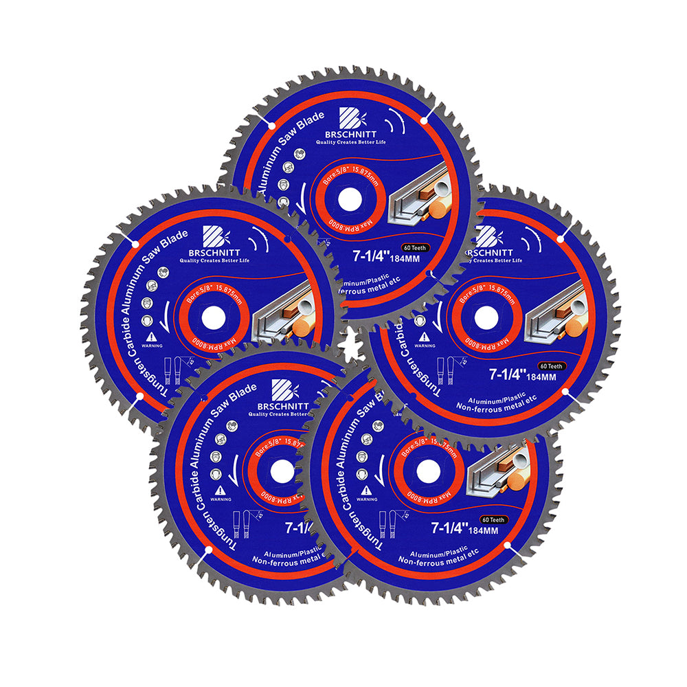 BRSCHNITT TCT Saw Blade 184-305mm 60-100T for Aluminum Plastic Non-Ferrous Metal Cutting