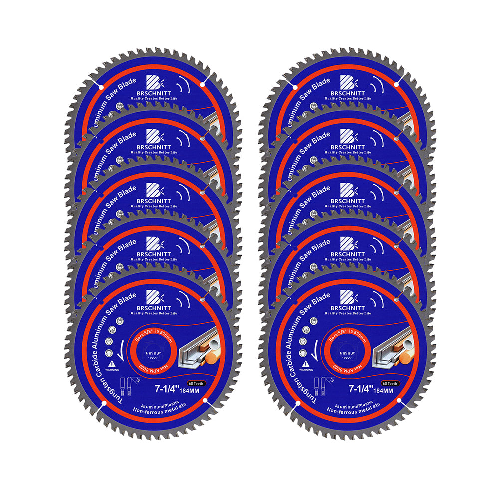 BRSCHNITT TCT Saw Blade 184-305mm 60-100T for Aluminum Plastic Non-Ferrous Metal Cutting