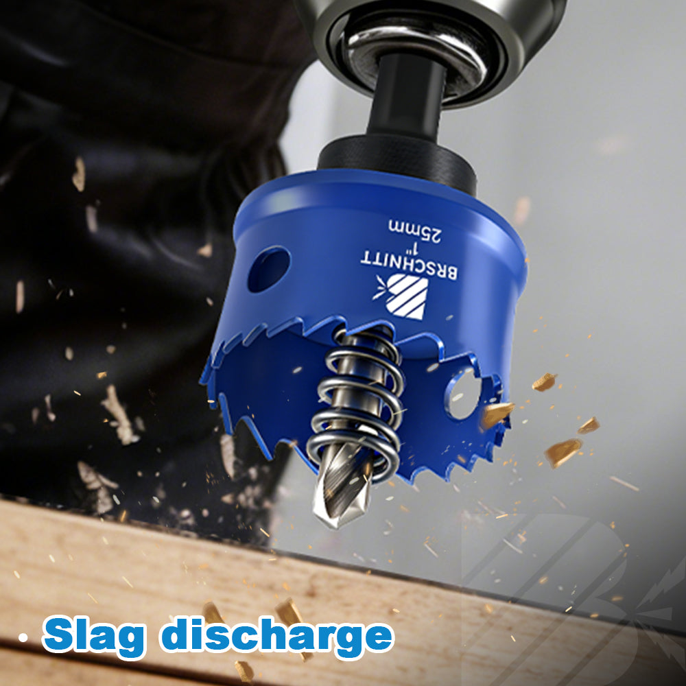 BRSCHNITT M42 Bi-Metal Hole Saw 20-32mm with Quick Change Hex Shank for Stainless Steel Metal Cutting
