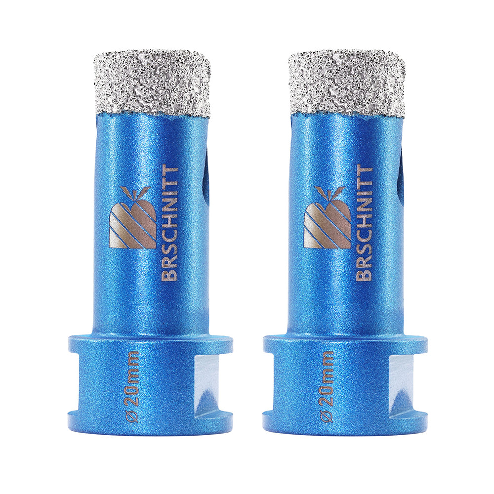BRSCHNITT M14 Thread Diamond Dry & Wet Hole Saw with Lightning Teeth 20-150mm for Porcelain Tile Granite Marble