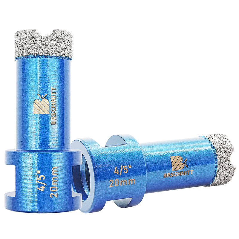 BRSCHNITT 5/8"-11 Thread Diamond Dry & Wet Hole Saw 1/4"-6" for Ceramic Porcelain Vacuum Brazed