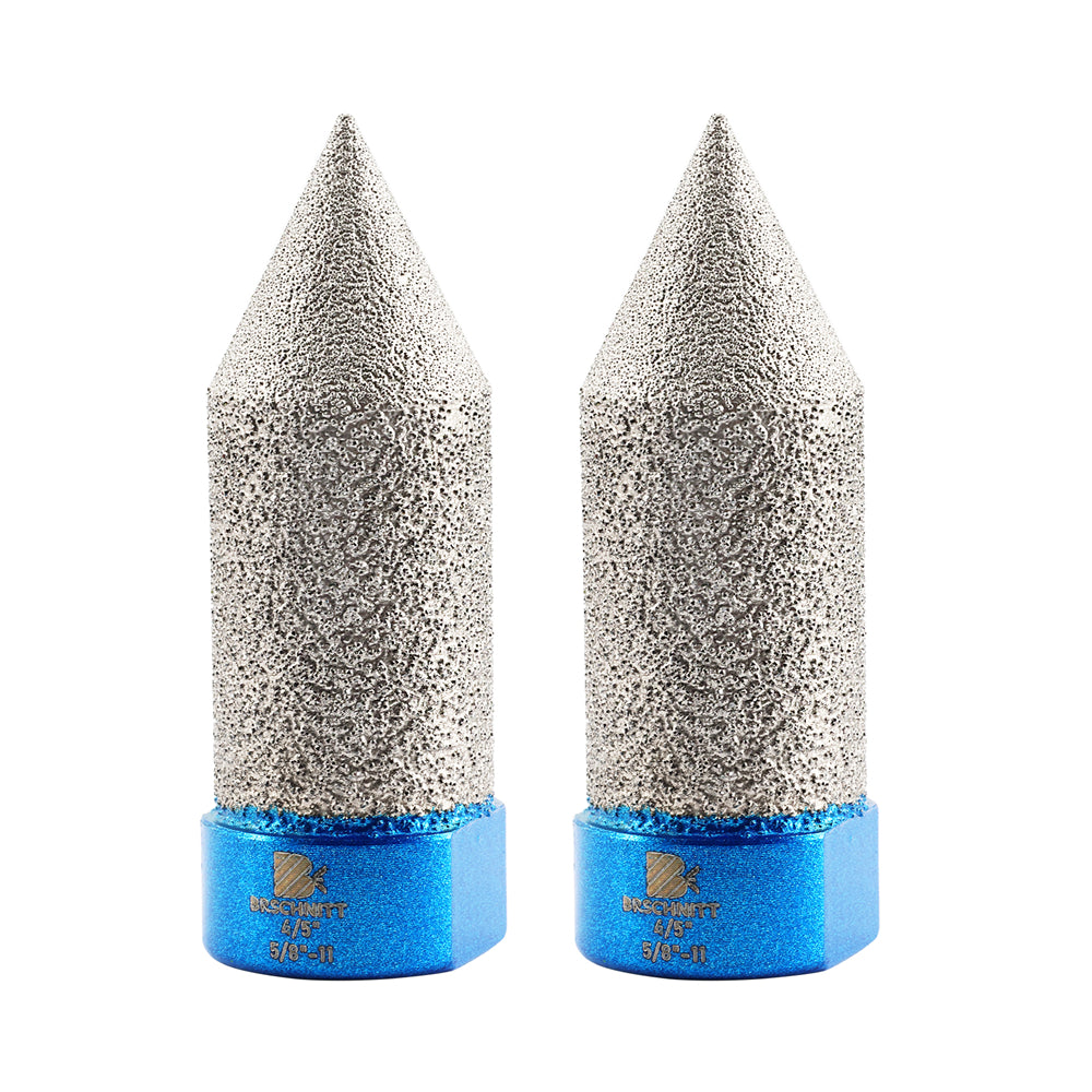 BRSCHNITT Diamant-Fasenfräser-Fingerbits, vakuumgelötet, 1 Stück, Durchmesser 20/25/35/50 mm, Formfräsen, Vergrößern von Fasenlöchern, Keramikfliesen, Granit