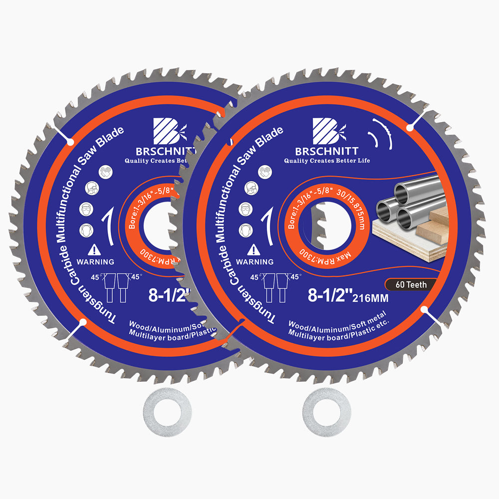BRSCHNITT TCT Circular Saw Blade 85-216mm Carbide Tipped for Wood Aluminum Plastic
