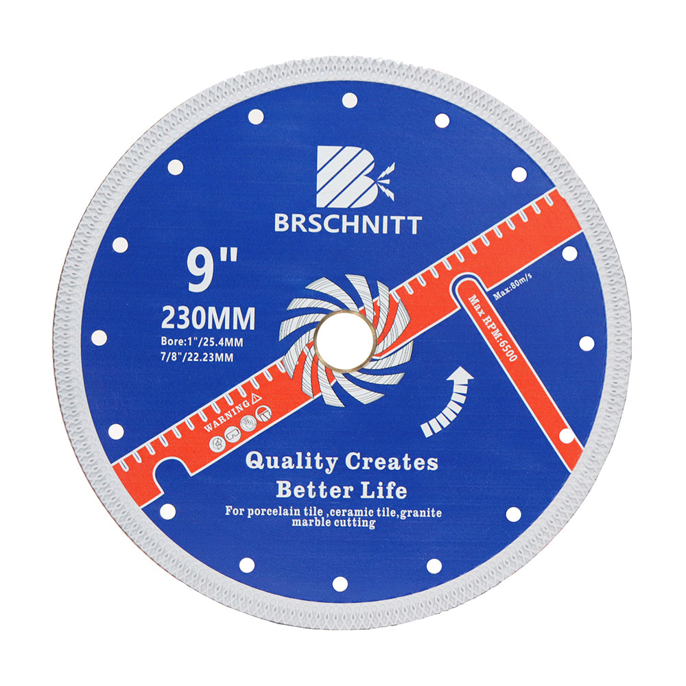 BRSCHNITT Diamant-Trennscheibe X Mesh 1 Stück oder 2 Stück Durchmesser 75–250 mm Keramik Porzellan Fliesen Marmor Granit Heißgepresstes gesintertes Turbo-Sägeblatt
