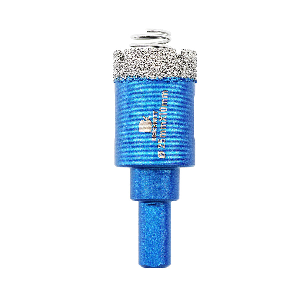 BRSCHNITT Triangle Shank Diamond Dry Hole Saw with Spring 20-65mm for Tile Granite Marble Stone