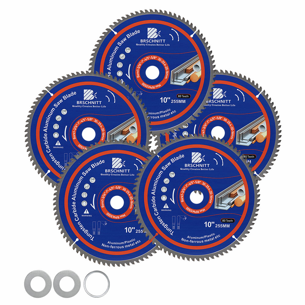 BRSCHNITT TCT Saw Blade 184-305mm 60-100T for Aluminum Plastic Non-Ferrous Metal Cutting