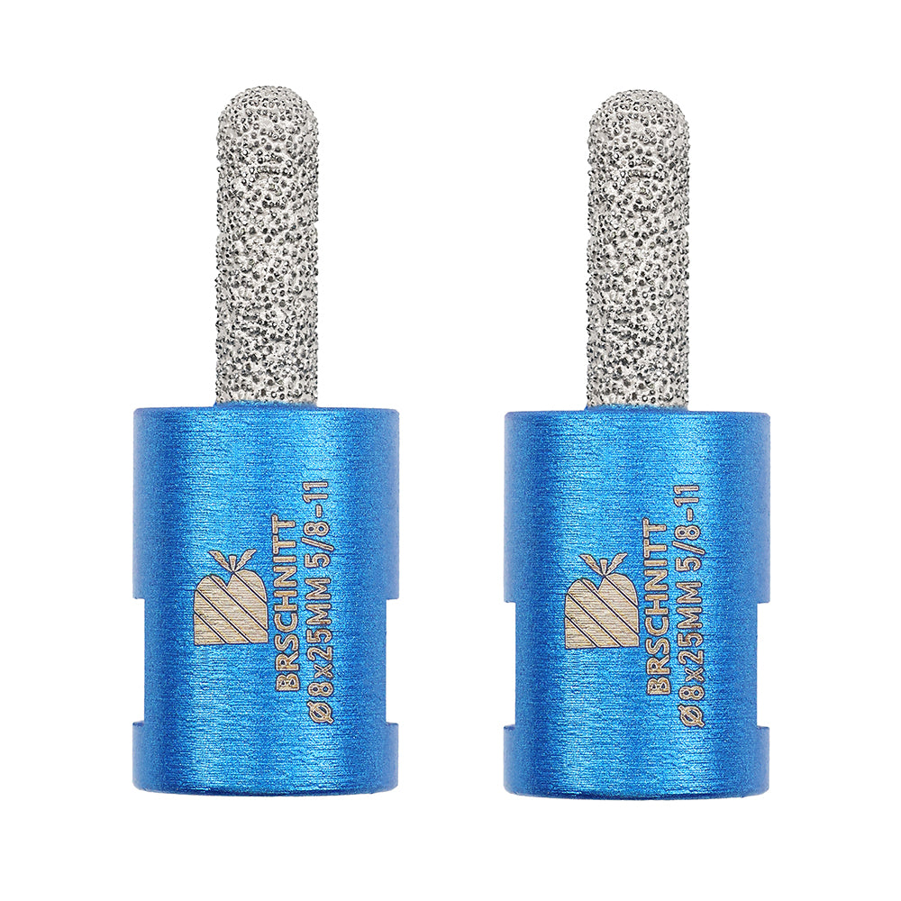 Foret diamanté pour mortier BRSCHNITT brasé sous vide, 1 pièce de diamètre 8 mm, pour le râteau à mortier, le pointage, le granit, la maçonnerie, la pierre, le marbre, le béton, la meuleuse d'angle
