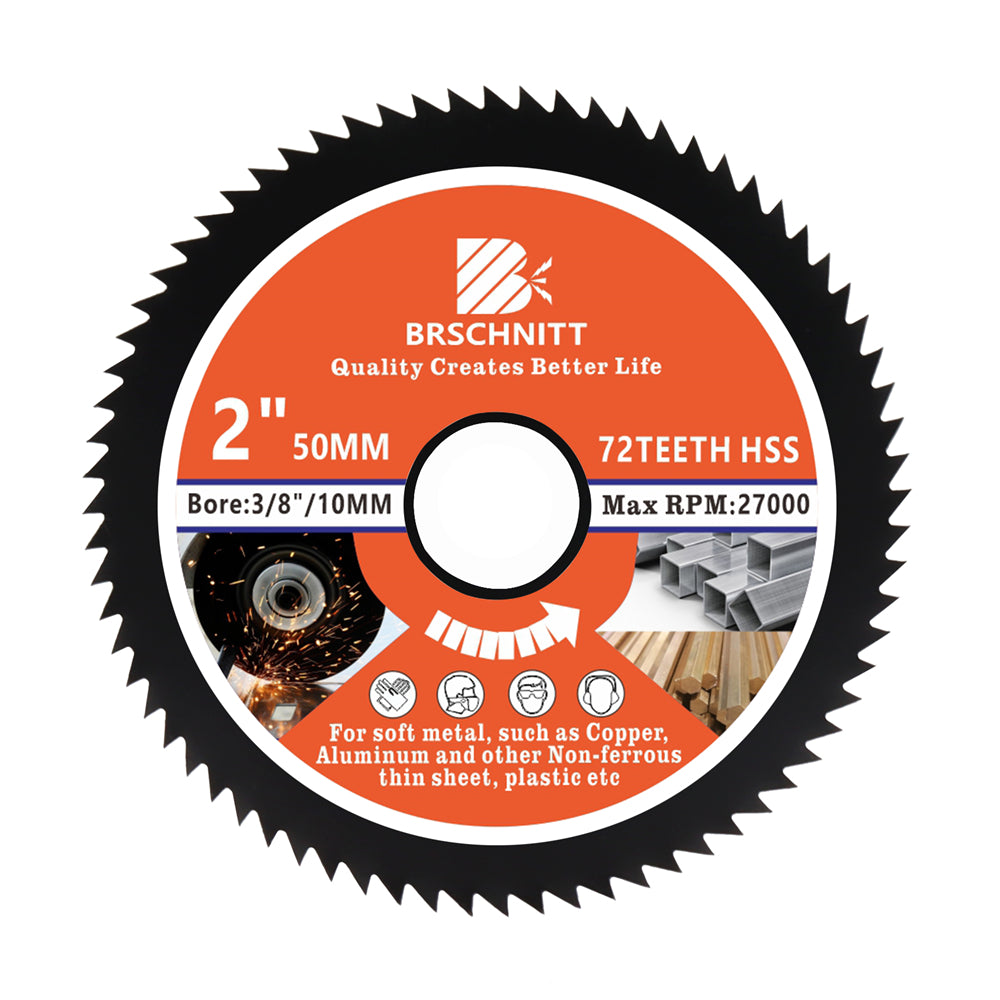 BRSCHNITT High-Speed Steel Cutting Disc 1pc or 8pcs Dia 2"/50mm Soft Metal Aluminum Wood Plastic Copper Superthin Saw Blade