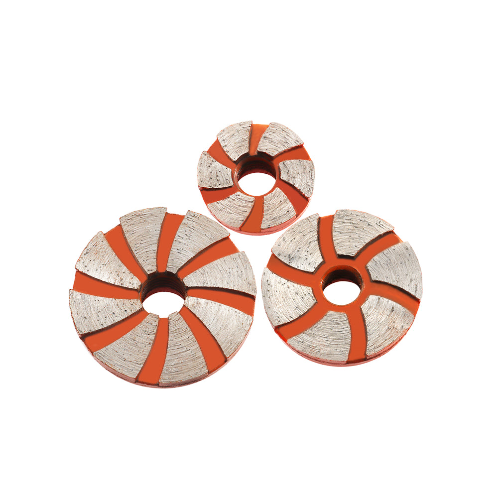 BRSCHNITT M14 & 5/8"-11 Diamant-Schleifscheibe Reinigungsscheibe 2 Stk. 35-58mm für Stein Marmor Beton