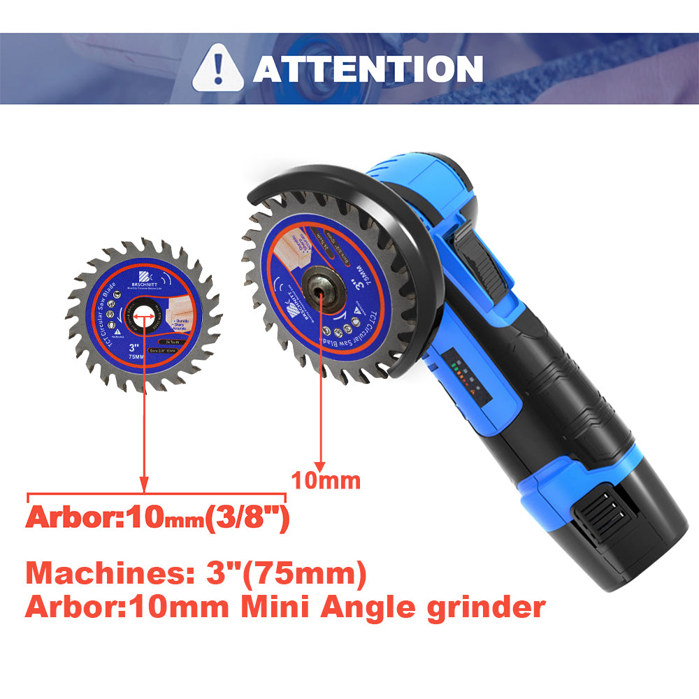 BRSCHNITT TCT Dry 75-85mm Cutting Circular Saw Blade Tungsten Carbide Tipped for Wood Plastic PVC