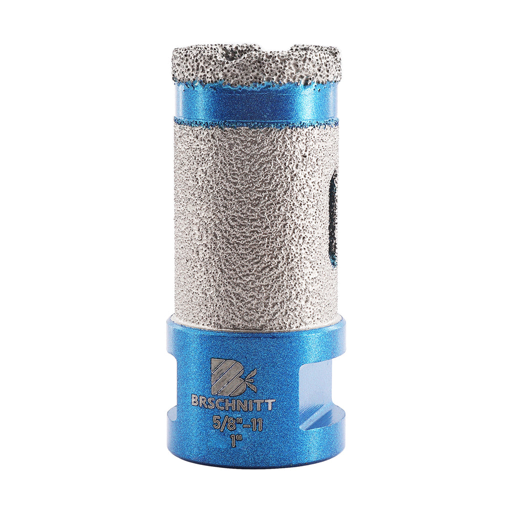 Foret diamanté BRSCHNITT 1 ou 2 forets de perçage et de fraisage pour trous de 20/25/35/50/68/75 mm de diamètre, pour agrandir le trou, pour porcelaine, céramique, carrelage, granit, marbre, pierre, filetage 5/8"-11 ou M14.