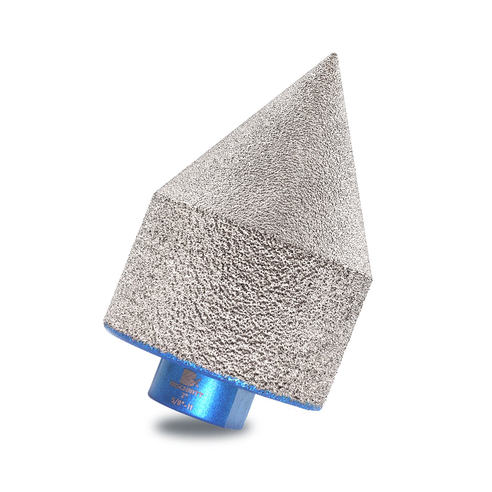 BRSCHNITT Diamant-Fasenfräser-Fingerbits, vakuumgelötet, 1 Stück oder 2 Stück, Durchmesser 35/50 mm, zum Vergrößern, Formen, Schleifen und Abschrägen von Löchern, Keramikfliesen, Granit, Marmor, 5/8"-11 oder M14