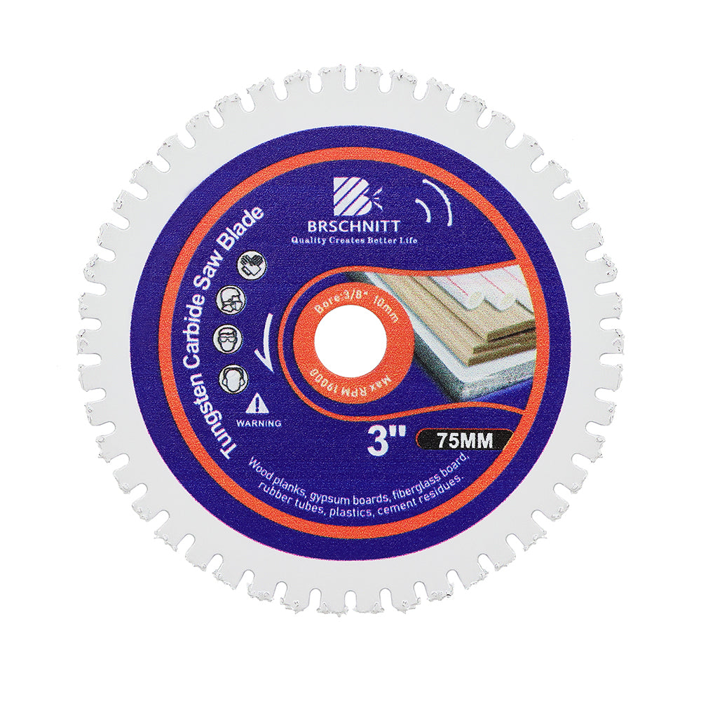 BRSCHNITT Brazed Carbide Saw Blade 75-125mm for Wood with Nails Plastic Rubber Cutting