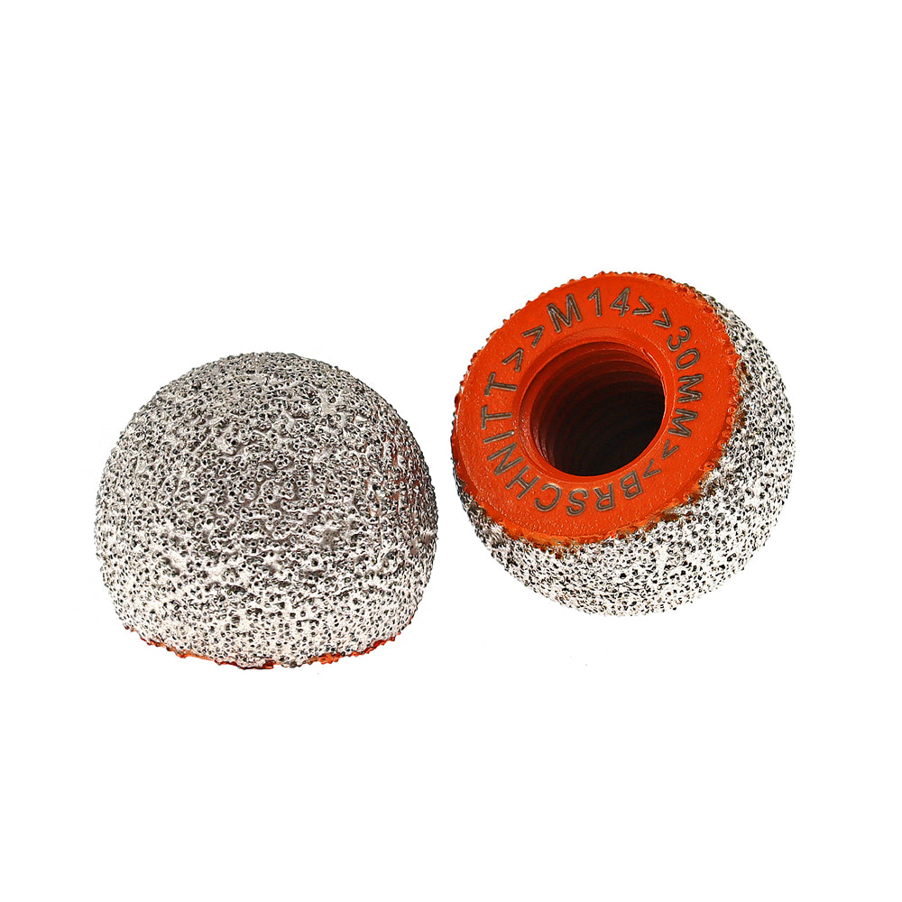 BRSCHNITT M14 & 5/8"-11 Diamond Mushroom Head Milling Bit 30-50mm for Pebble Marble Granite