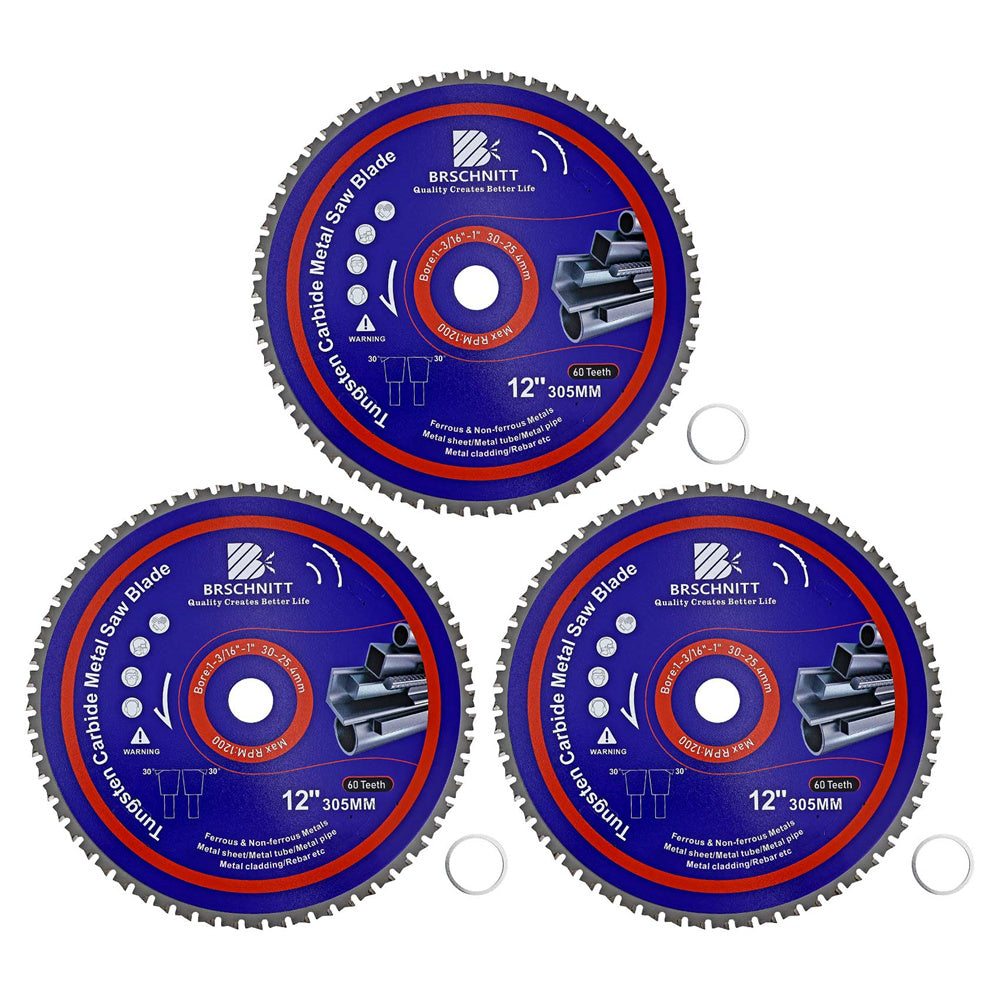 BRSCHNITT TCT Circular Saw Blade 165-365mm for Metal Pipe Cutting Stainless Steel Ferrous Materials
