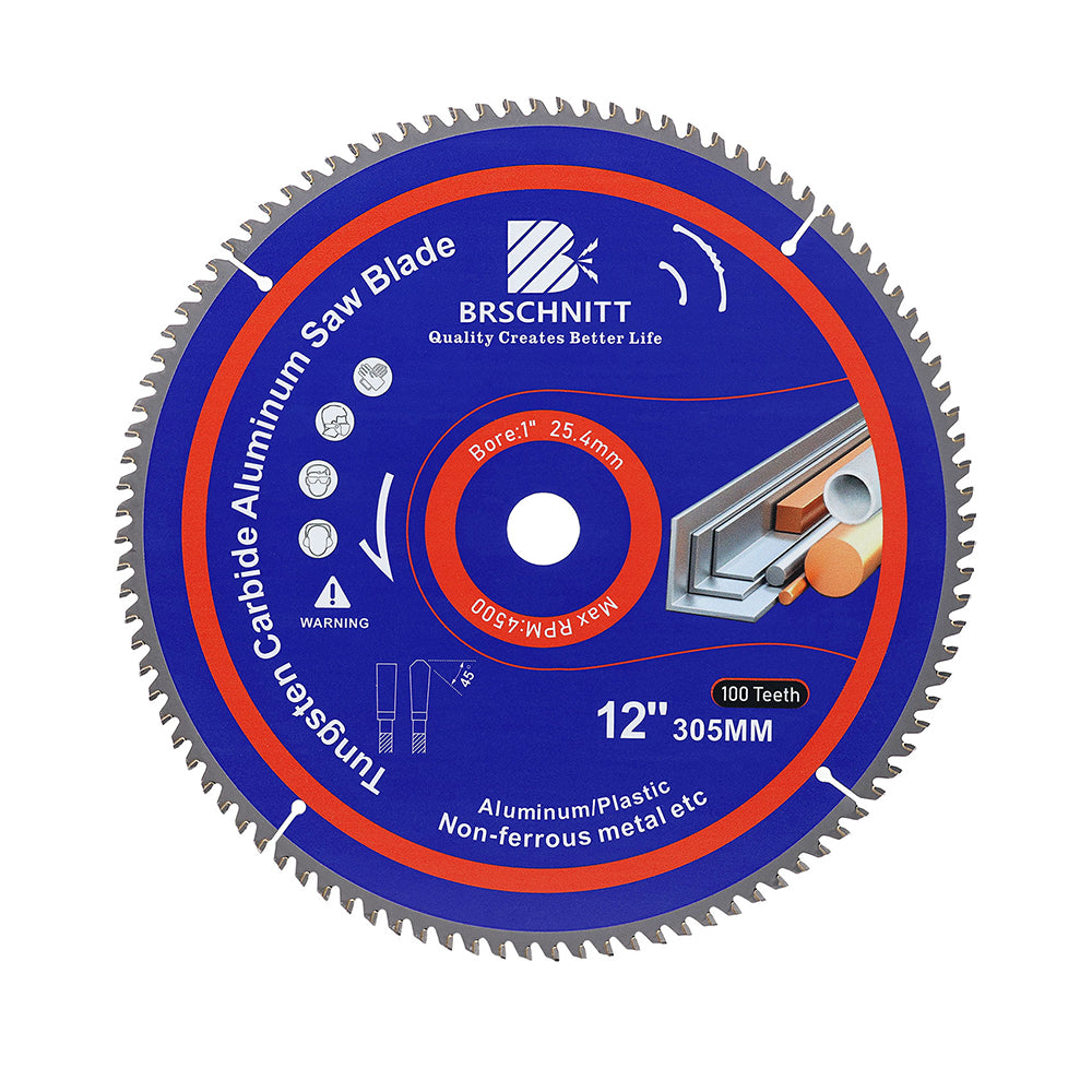 BRSCHNITT TCT Saw Blade 184-305mm 60-100T for Aluminum Plastic Non-Ferrous Metal Cutting