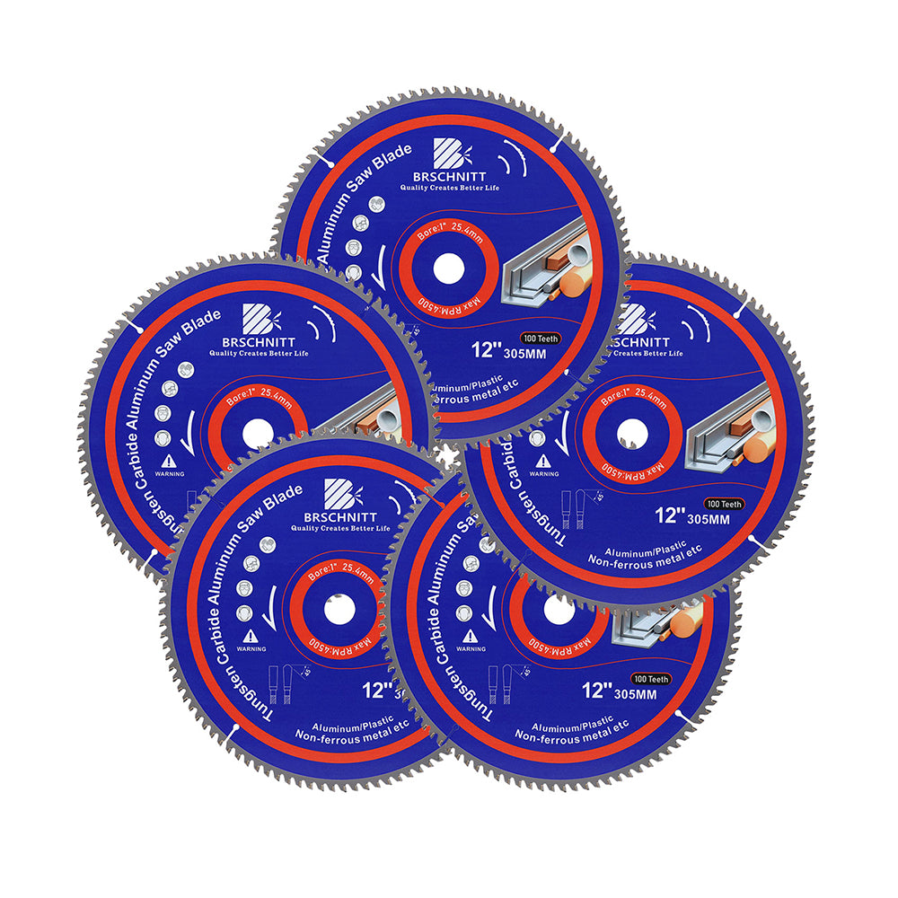 BRSCHNITT TCT Saw Blade 184-305mm 60-100T for Aluminum Plastic Non-Ferrous Metal Cutting
