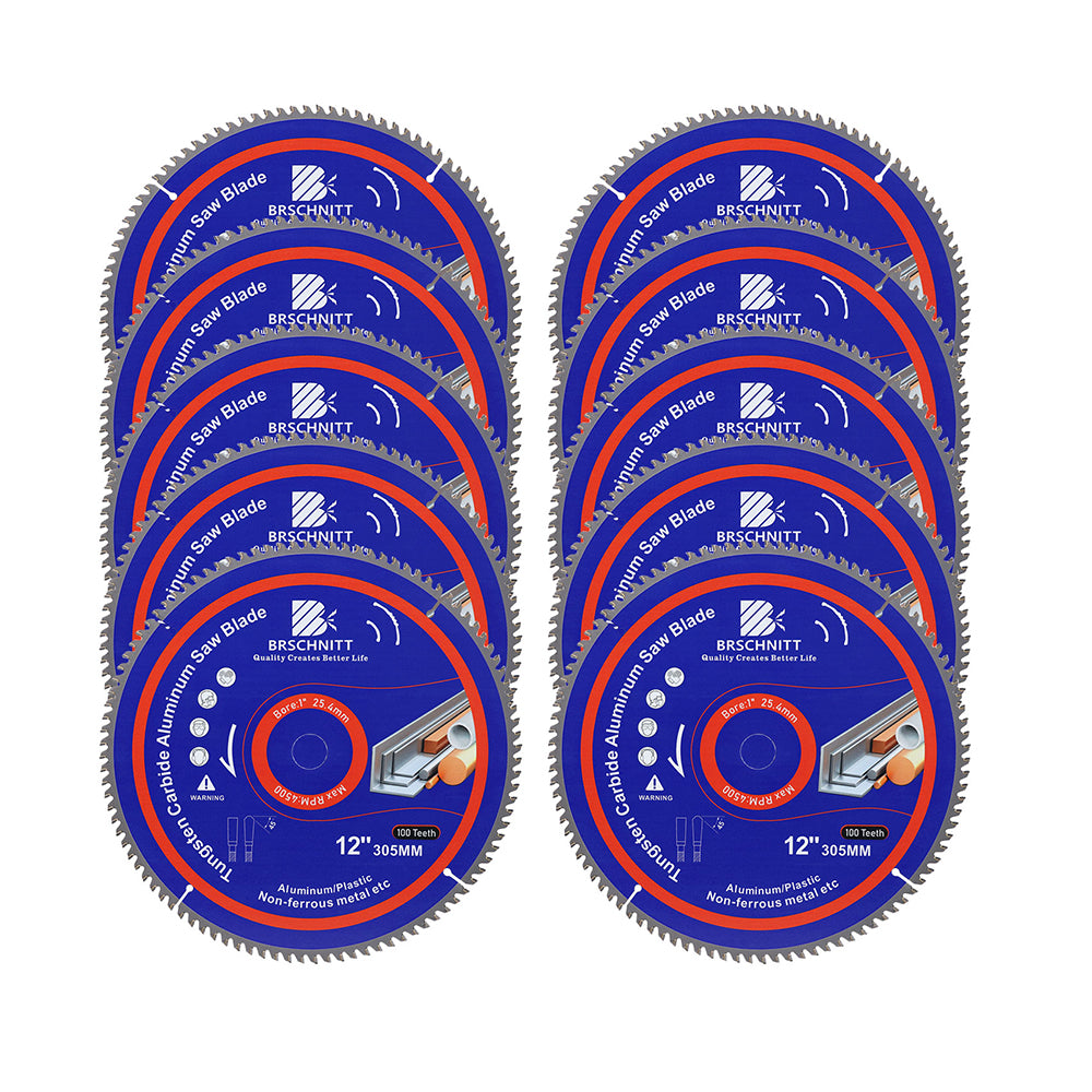 BRSCHNITT TCT Saw Blade 184-305mm 60-100T for Aluminum Plastic Non-Ferrous Metal Cutting
