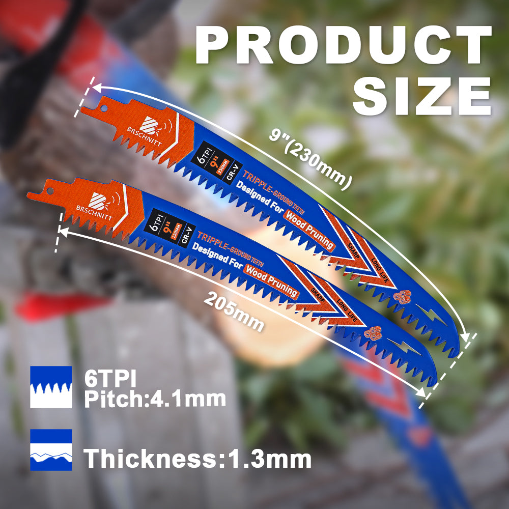 BRSCHNITT 4pcs/set 9/12 Inch Japanese Teeth Reciprocating Saw Blades 300mm For Wood Pruning Tree Trimming Plastic Pipe