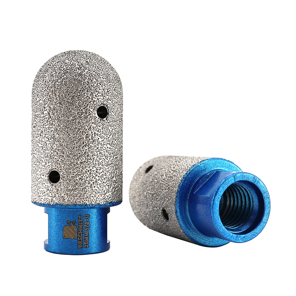 BRSCHNITT M14 & 5/8"-11 Diamond Milling Finger Bit 10-30mm for Tile Marble Hole Enlarging Vacuum Brazed
