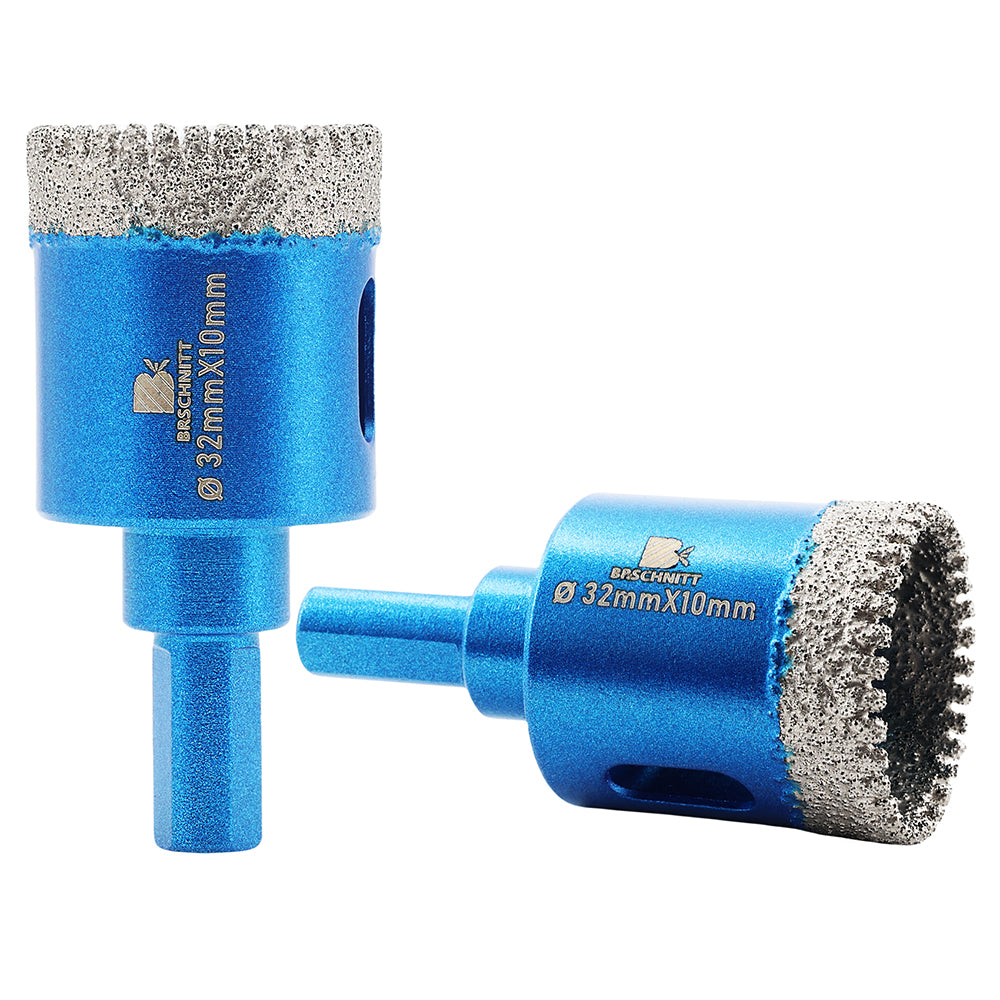 BRSCHNITT Triangle Shank Dry Diamond Core Drill Bit 20-65mm for Porcelain Tile Ceramic Granite Marble