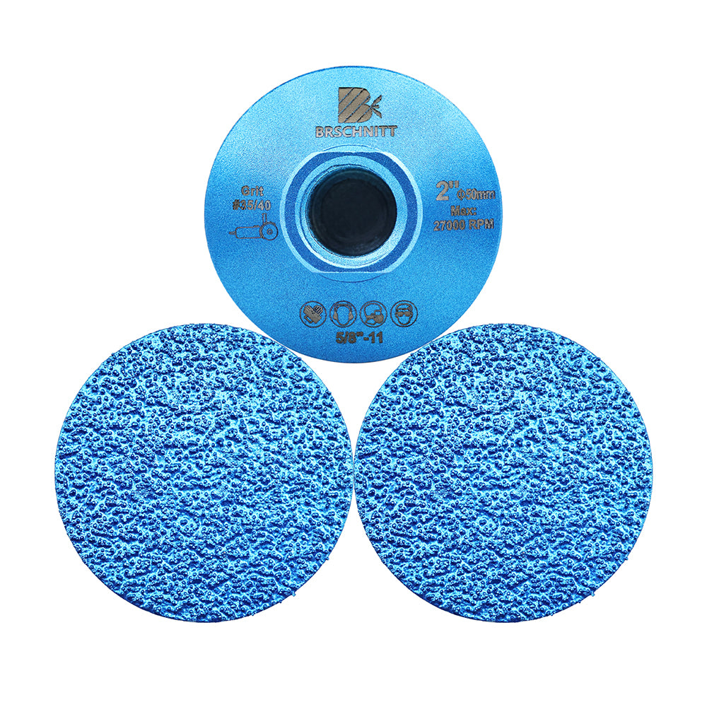 BRSCHNITT M14 & 5/8"-11 Diamond Flat Grinding Wheel 50mm for Rough Grinding Marble Quartz Granite