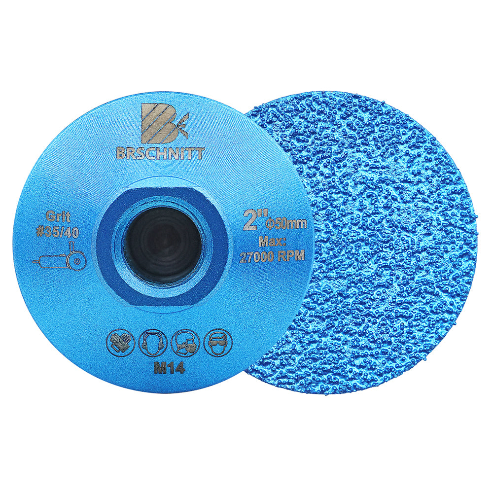 BRSCHNITT M14 & 5/8"-11 Diamond Flat Grinding Wheel 50mm for Rough Grinding Marble Quartz Granite