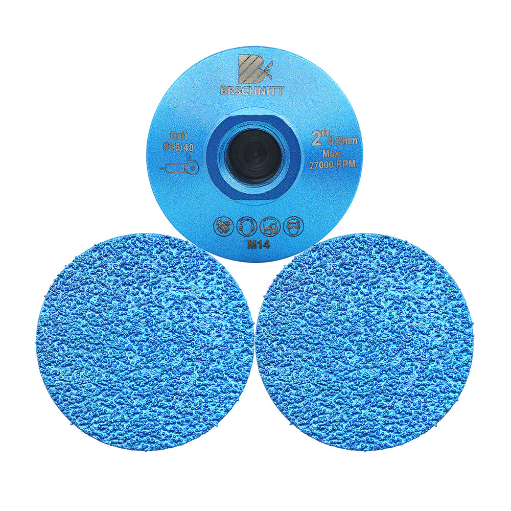 BRSCHNITT M14 & 5/8"-11 Diamond Flat Grinding Wheel 50mm for Rough Grinding Marble Quartz Granite