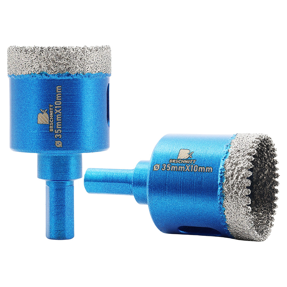 BRSCHNITT Triangle Shank Dry Diamond Core Drill Bit 20-65mm for Porcelain Tile Ceramic Granite Marble