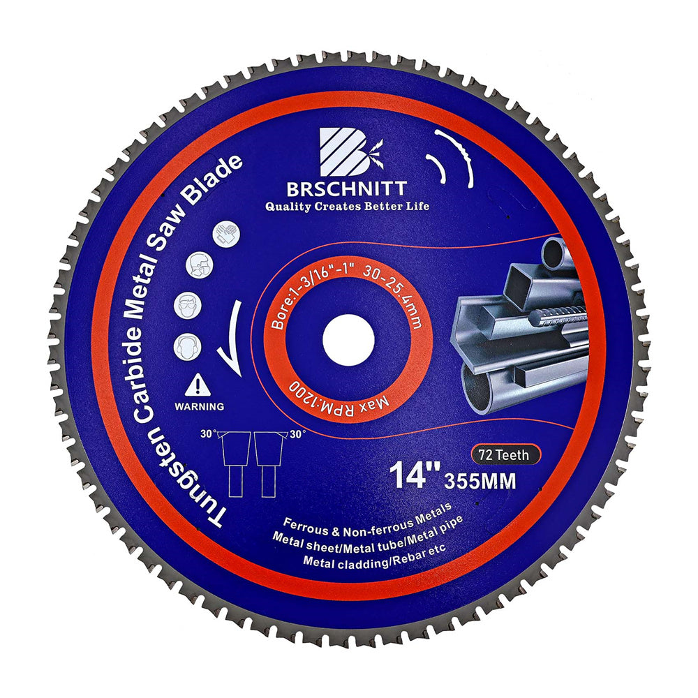 BRSCHNITT TCT Circular Saw Blade 165-365mm for Metal Pipe Cutting Stainless Steel Ferrous Materials