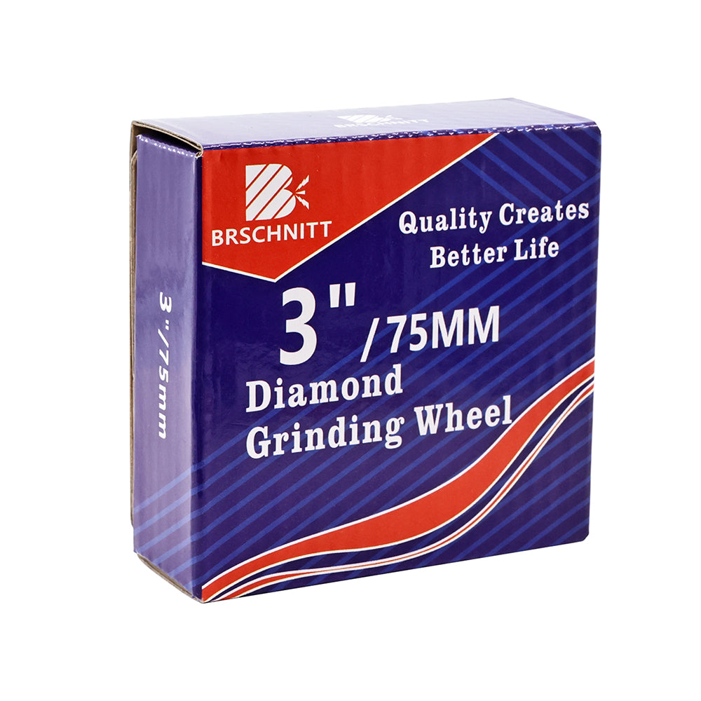BRSCHNITT 75mm Single Row Grinding Wheel Diamond Disc for Marble Granite Concrete