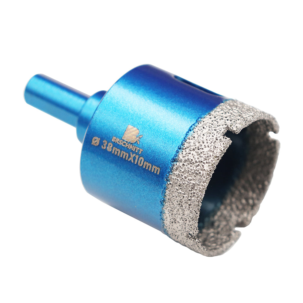 Foret diamanté BRSCHNITT brasé sous vide, 1 pièce, diamètre 6-65 mm, perçage pour céramique, marbre, granit, porcelaine, carrelage, avec scie cloche à tige triangulaire