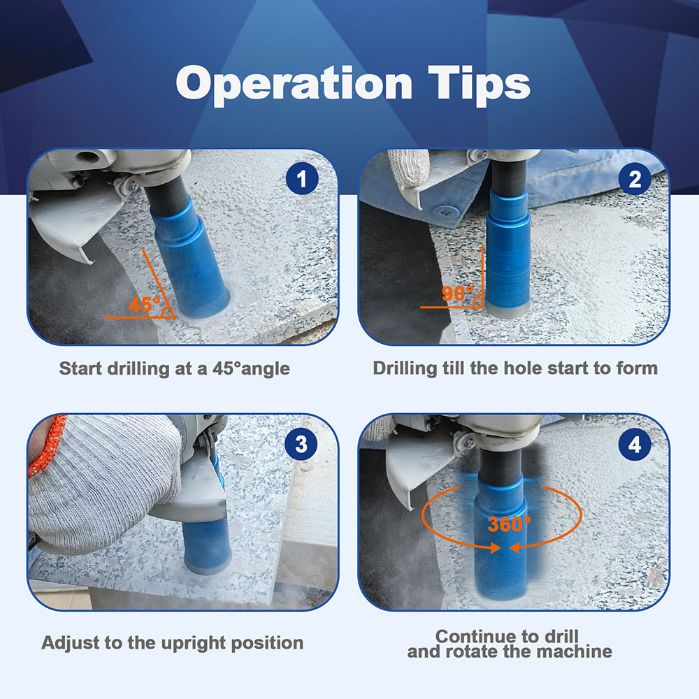 BRSCHNITT 5/8"-11 Thread Diamond Dry & Wet Core Drill Bit 1/4"-4" for Granite Marble Concrete Laser Welded