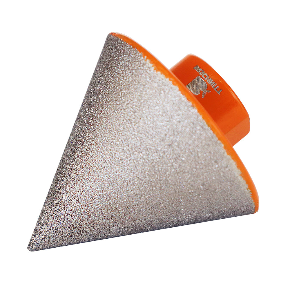 BRSCHNITT M14 & 5/8"-11 & Hex Shank Diamond Chamfering Bit 35-50mm for Porcelain Tile Hole Enlarging Vacuum Brazed