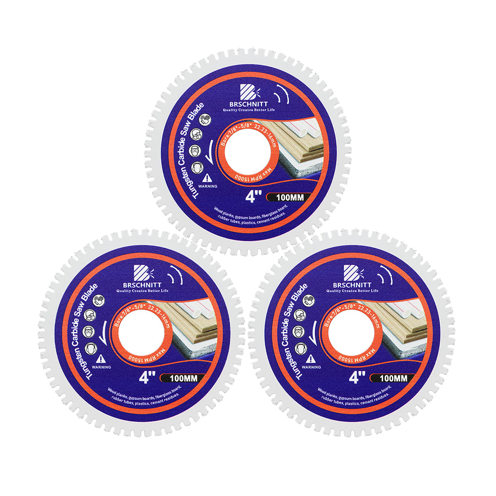 BRSCHNITT Brazed Carbide Saw Blade 75-125mm for Wood with Nails Plastic Rubber Cutting