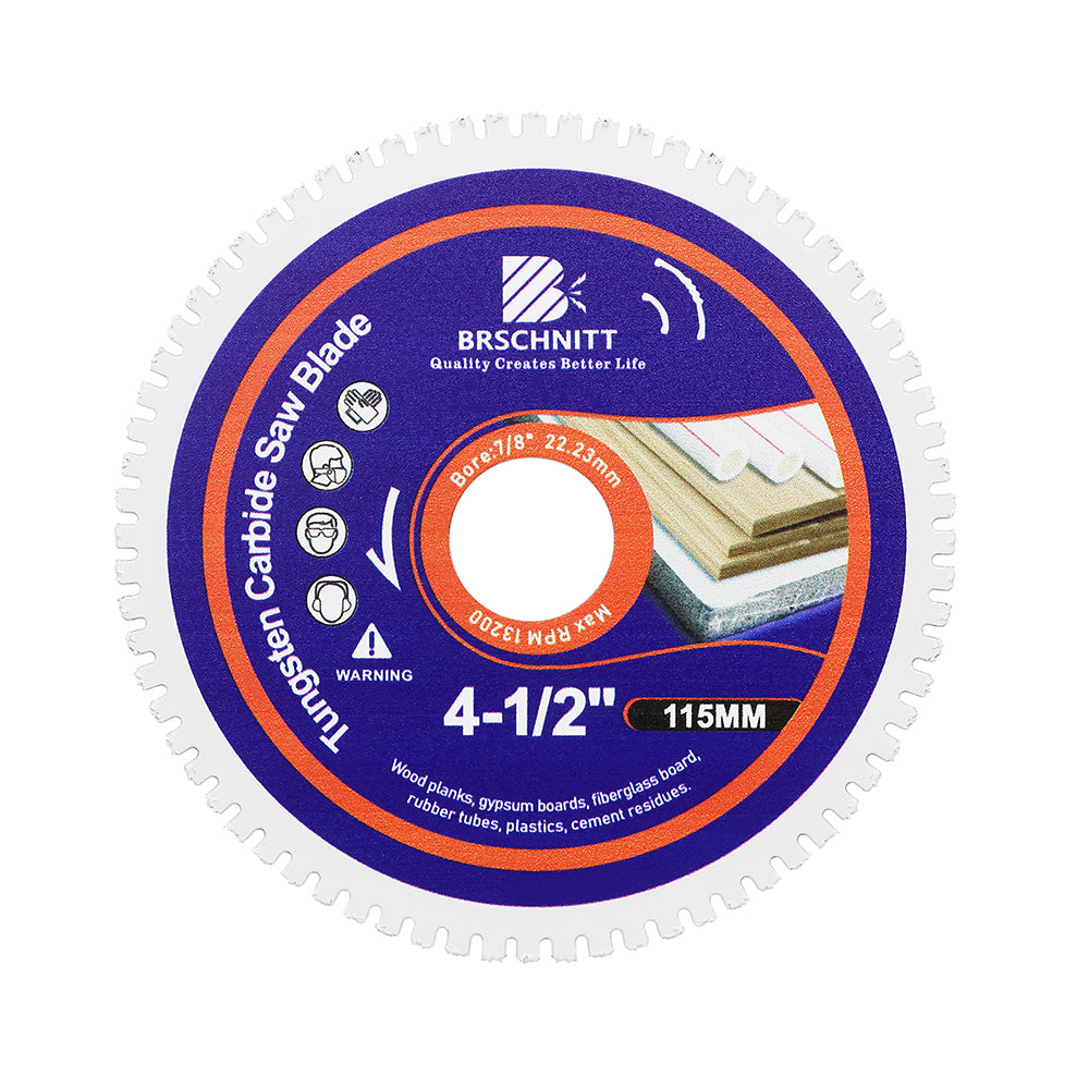 BRSCHNITT 2/3pcs Brazed Carbide Woodworking Saw Blade for Wood with Nail Rubber Plastic Cutting Disc Diameter 75/100/115/125mm Disc